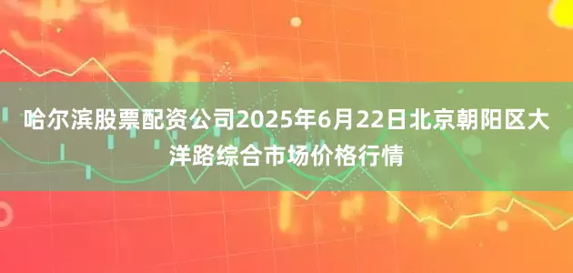 哈尔滨股票配资公司2025年6月22日北京朝阳区大洋路综合市场价格行情